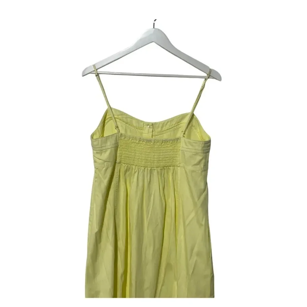 FREE PEOPLE WOMENS SIZE LARGE JUST JILL MAXI DRESS YELLOW BOHO NEW - Picture 9 of 13